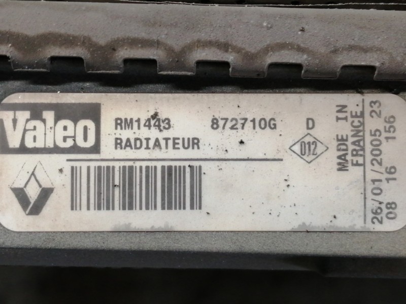 Recambio de radiador agua para opel movano (2004 =>) furgón corto techo elevado l1h2 3.3t referencia OEM IAM RM1443 872710G 