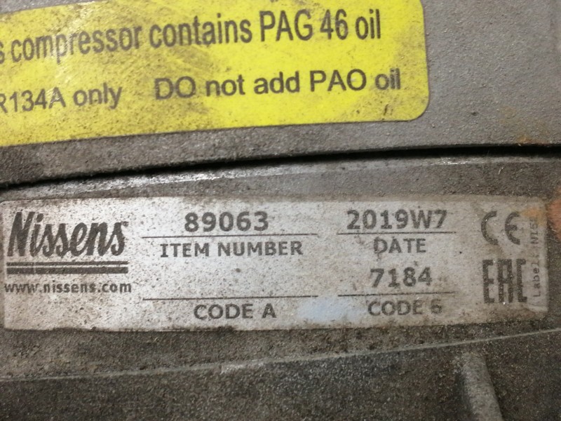Recambio de compresor aire acondicionado para opel movano (2004 =>) furgón corto techo elevado l1h2 3.3t referencia OEM IAM NISS