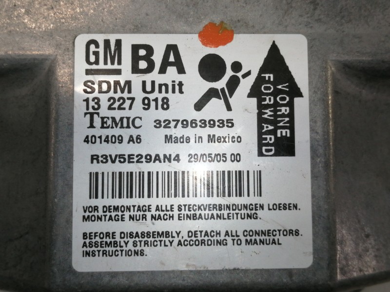 Recambio de centralita airbag para opel astra gtc sport referencia OEM IAM 13227918 327963935 