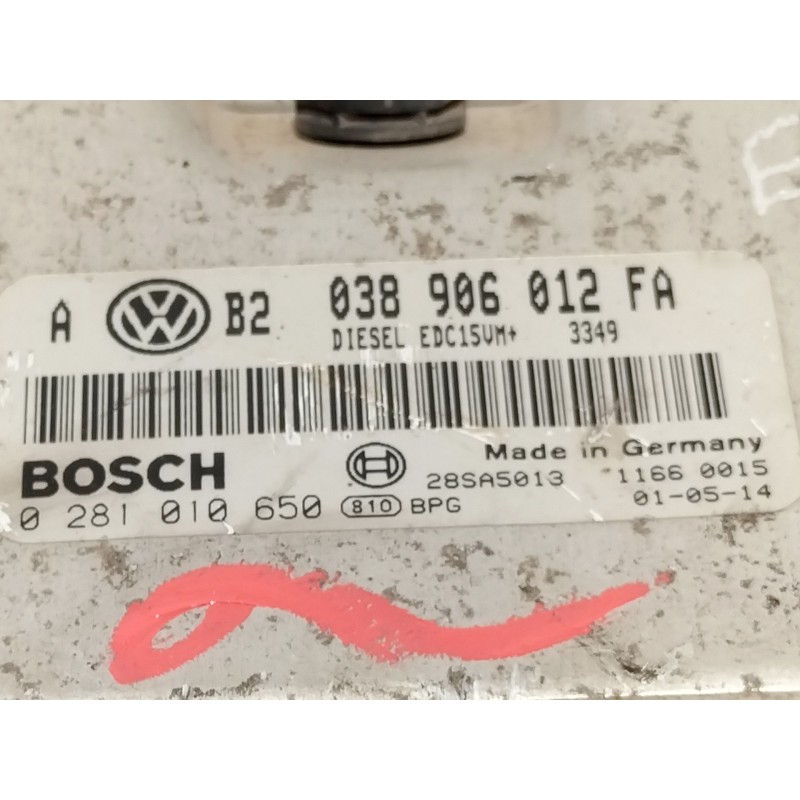 Recambio de centralita motor uce para volkswagen golf iv berlina (1j1) conceptline referencia OEM IAM 038906012FA  