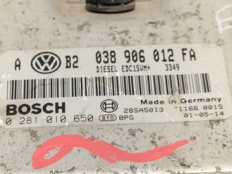 Recambio de centralita motor uce para volkswagen golf iv berlina (1j1) conceptline referencia OEM IAM 038906012FA  