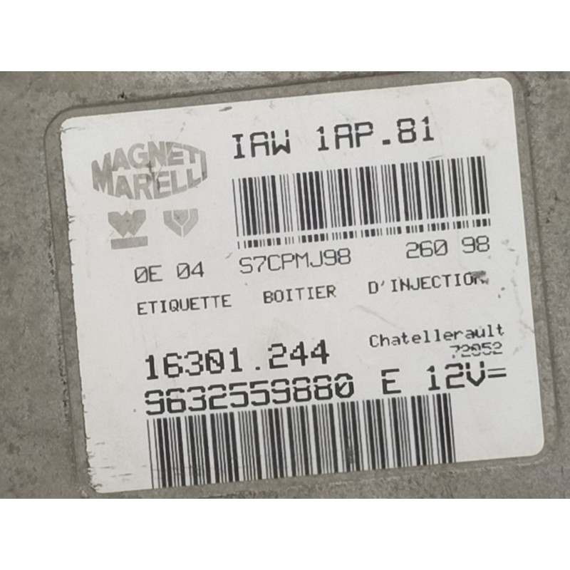 Recambio de centralita motor uce para peugeot 206 berlina xr referencia OEM IAM 9632559880  