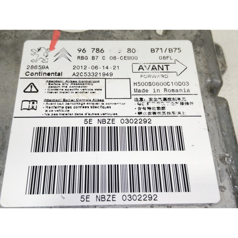 Recambio de centralita airbag para citroën ds4 design referencia OEM IAM 9678691580  