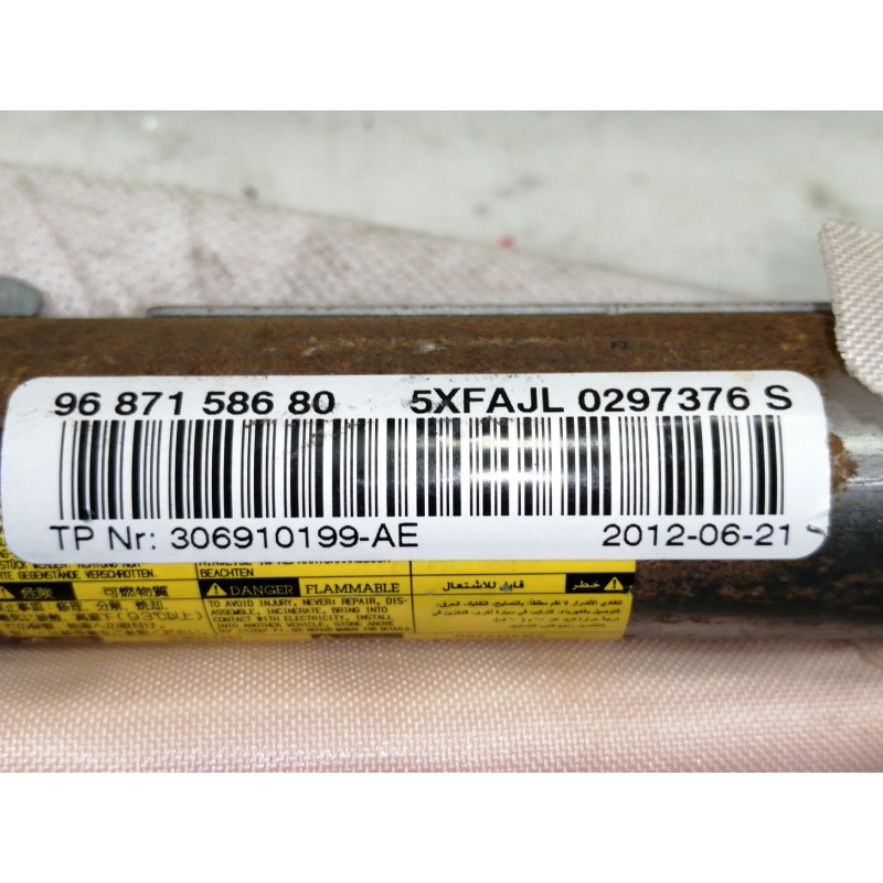 Recambio de airbag cortina delantero derecho para citroën ds4 design referencia OEM IAM 9687158680  