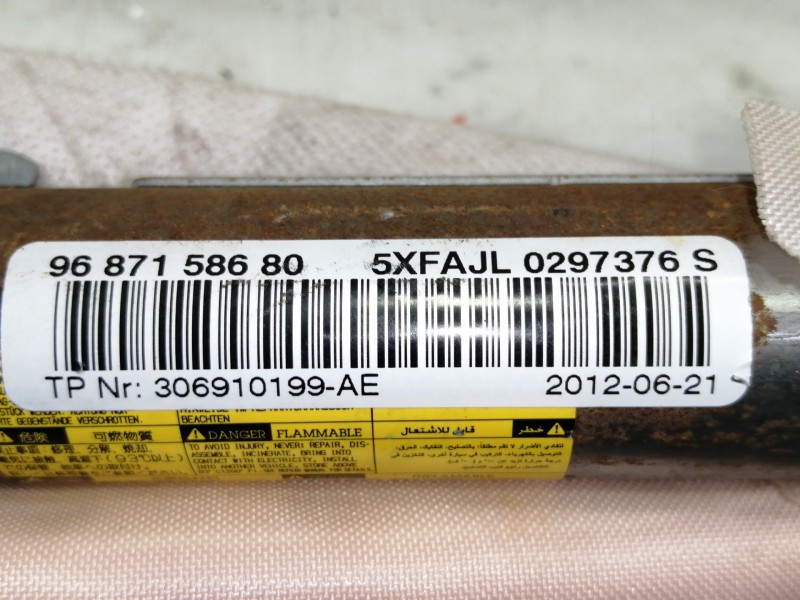 Recambio de airbag cortina delantero derecho para citroën ds4 design referencia OEM IAM 9687158680  