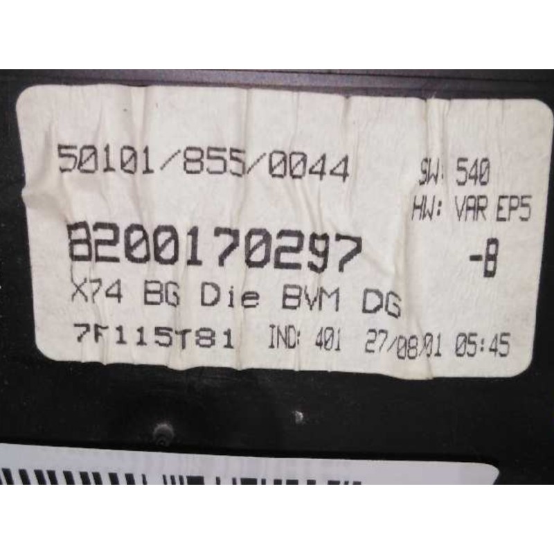 Recambio de cuadro instrumentos para renault laguna ii (bg0) authentique referencia OEM IAM 8200170297  