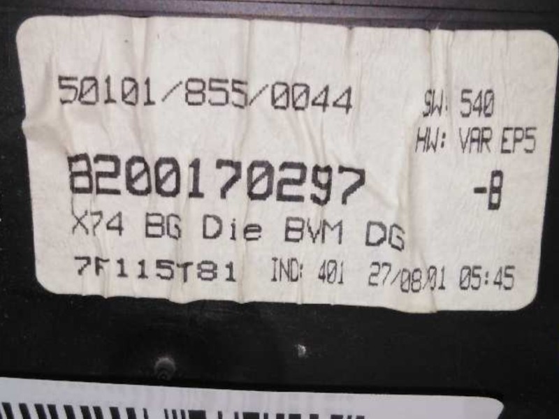Recambio de cuadro instrumentos para renault laguna ii (bg0) authentique referencia OEM IAM 8200170297  