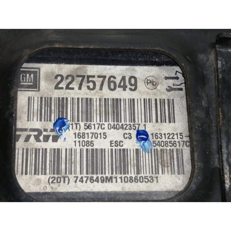 Recambio de abs para opel insignia berlina cosmo referencia OEM IAM 22757649  