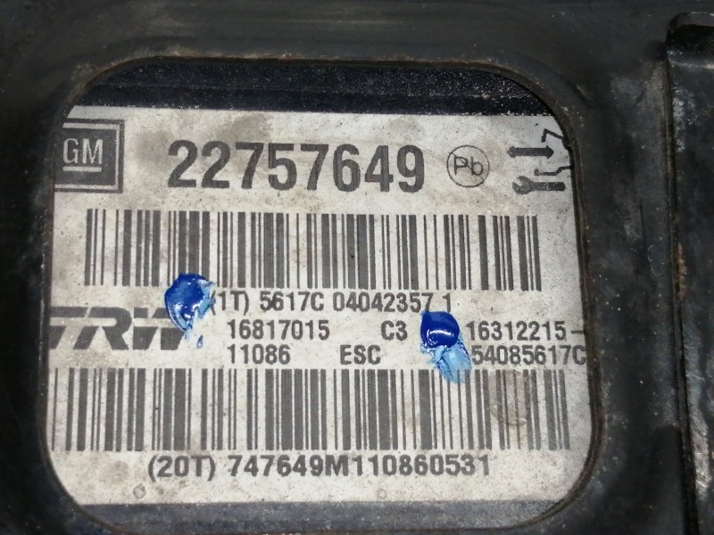 Recambio de abs para opel insignia berlina cosmo referencia OEM IAM 22757649  