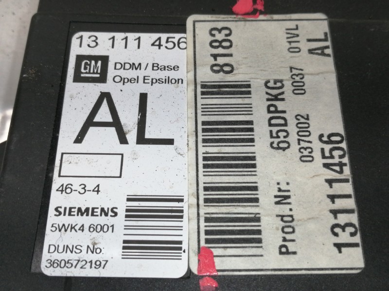 Recambio de centralita cierre para opel vectra c berlina comfort referencia OEM IAM 13111456  