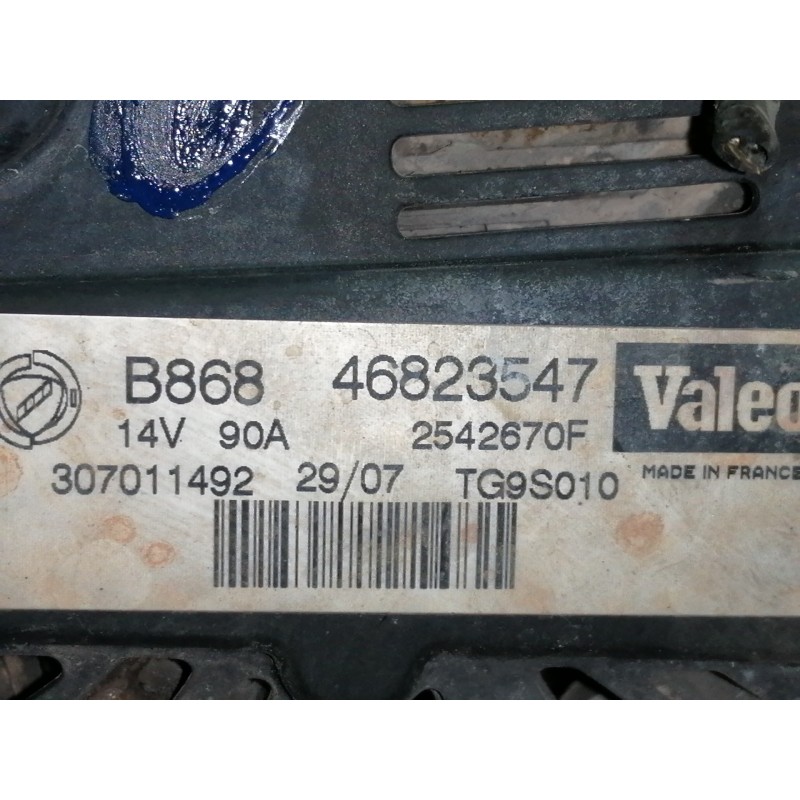 Recambio de alternador para fiat doblo i cargo 1.3 jtd sx furgón referencia OEM IAM B86846823547  