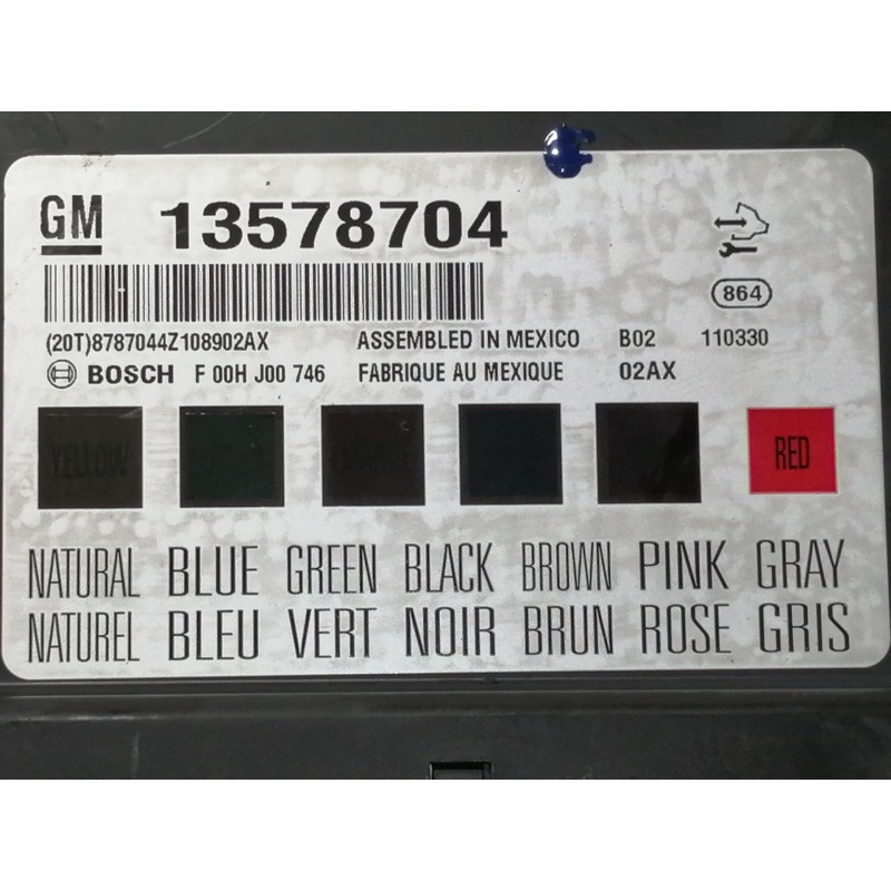 Recambio de modulo electronico para opel insignia berlina cosmo referencia OEM IAM 13578704  