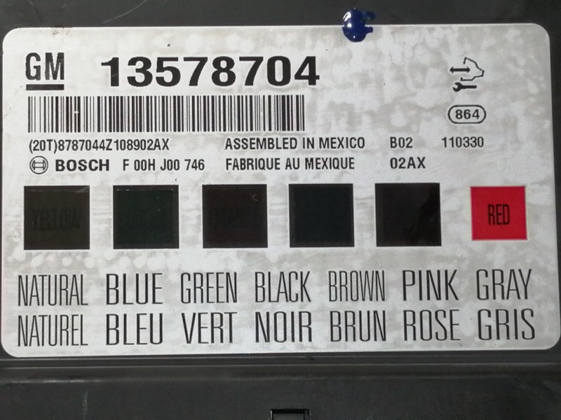 Recambio de modulo electronico para opel insignia berlina cosmo referencia OEM IAM 13578704  