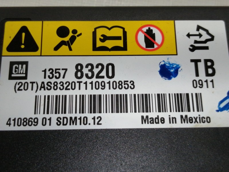 Recambio de centralita airbag para opel insignia berlina cosmo referencia OEM IAM 13578320  