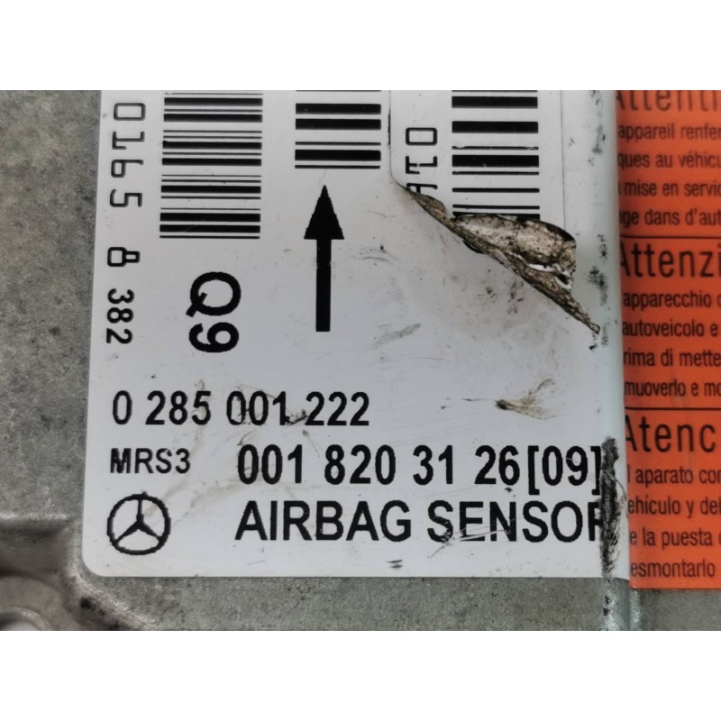 Recambio de centralita airbag para mercedes-benz clase a (w168) 170 cdi (168.009) referencia OEM IAM 0285001222  