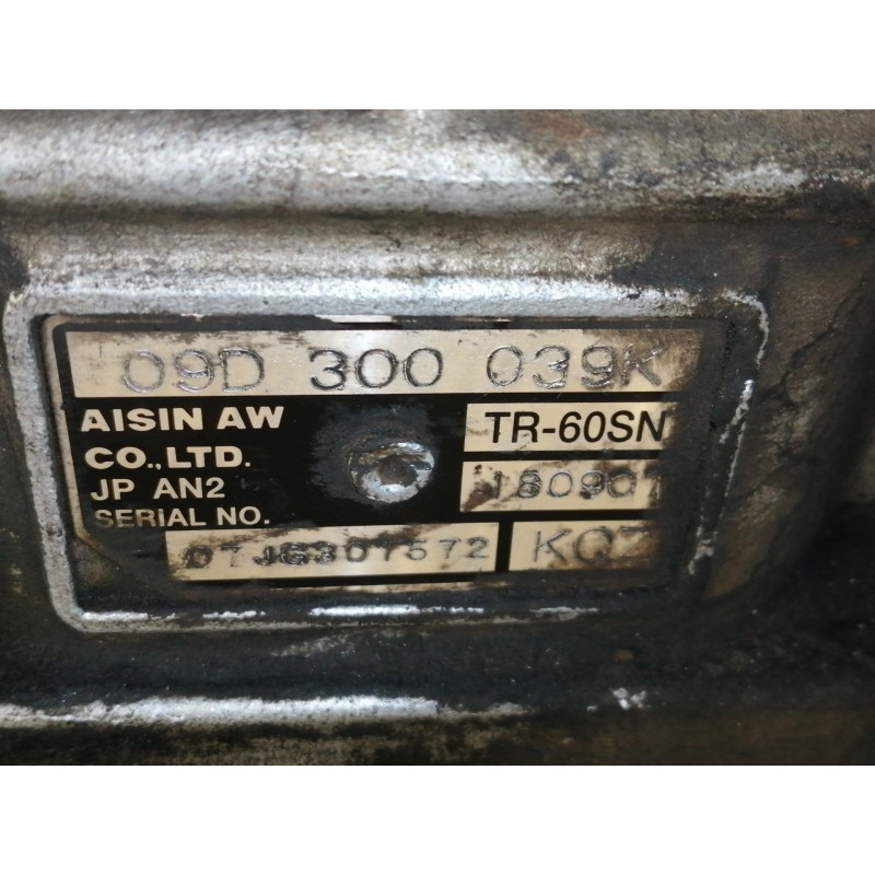 Recambio de caja cambios para volkswagen touareg (7l6) v6 tdi referencia OEM IAM KQZ 09D300039K / TR60SN 09D321105