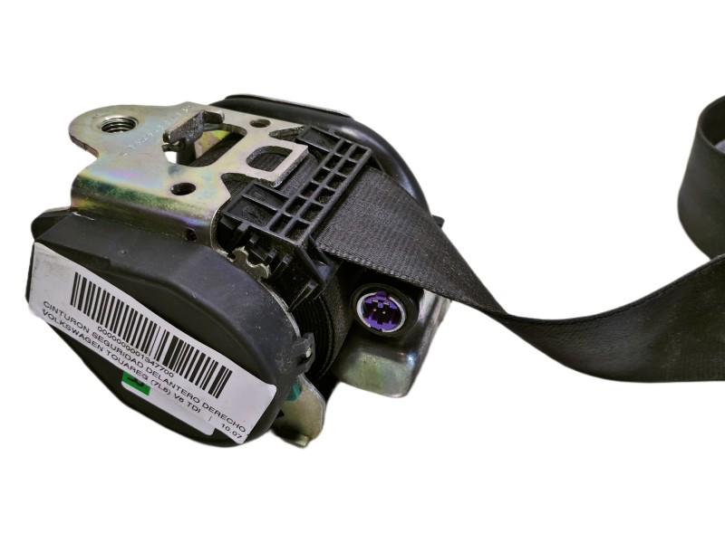 Recambio de cinturon seguridad delantero derecho para volkswagen touareg (7l6) v6 tdi referencia OEM IAM G6047614B 7L0857936 7L6