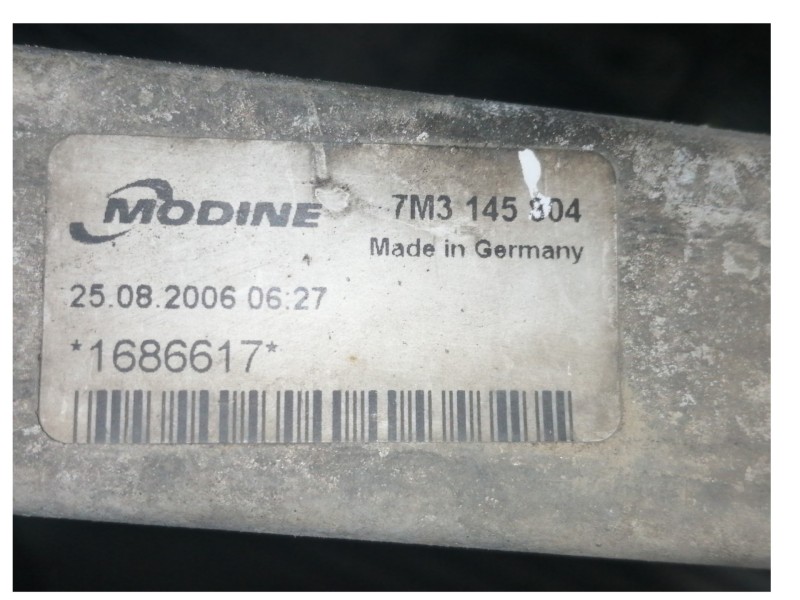 Recambio de intercooler para seat alhambra (7v9) reference referencia OEM IAM 7M3145804  