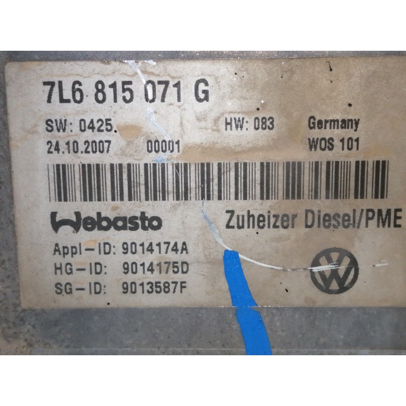 Recambio de motor calefaccion para volkswagen touareg (7l6) v6 tdi referencia OEM IAM 7L6815071G 9014174A / 9014175D 9013587F