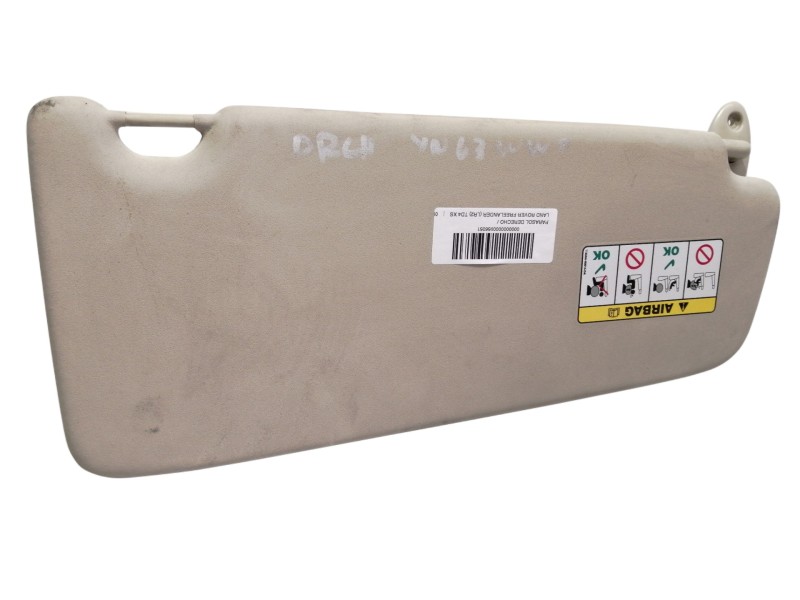 Recambio de parasol derecho para land rover freelander (lr2) td4 xs referencia OEM IAM 3M51R04101  