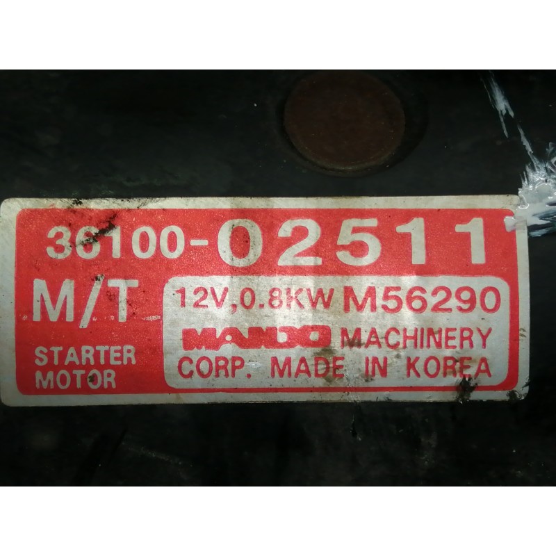 Recambio de motor arranque para hyundai atos prime (mx) gls referencia OEM IAM 3610002511  