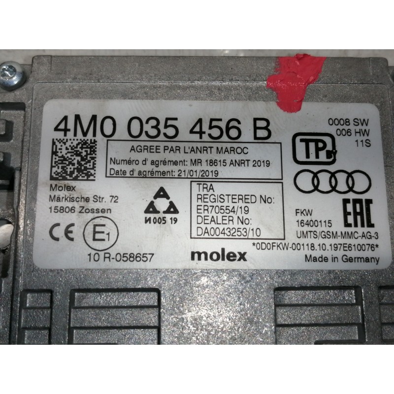 Recambio de modulo electronico para cupra ateca 2.0tsi 4drive referencia OEM IAM 4M0035456B  