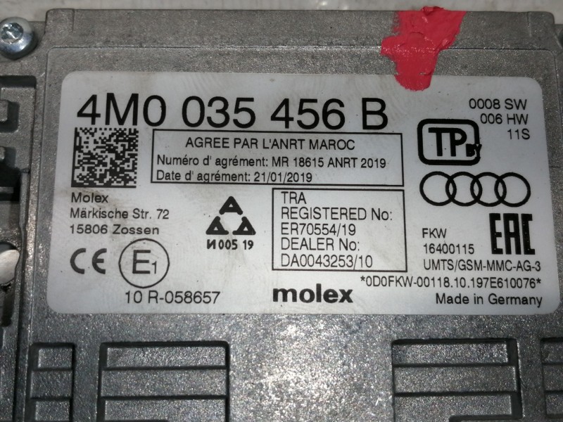 Recambio de modulo electronico para cupra ateca 2.0tsi 4drive referencia OEM IAM 4M0035456B  