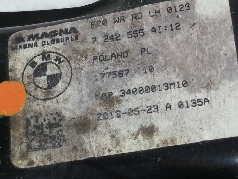 Recambio de elevalunas trasero izquierdo para bmw serie 1 lim. (f20) 114d referencia OEM IAM 7242555  