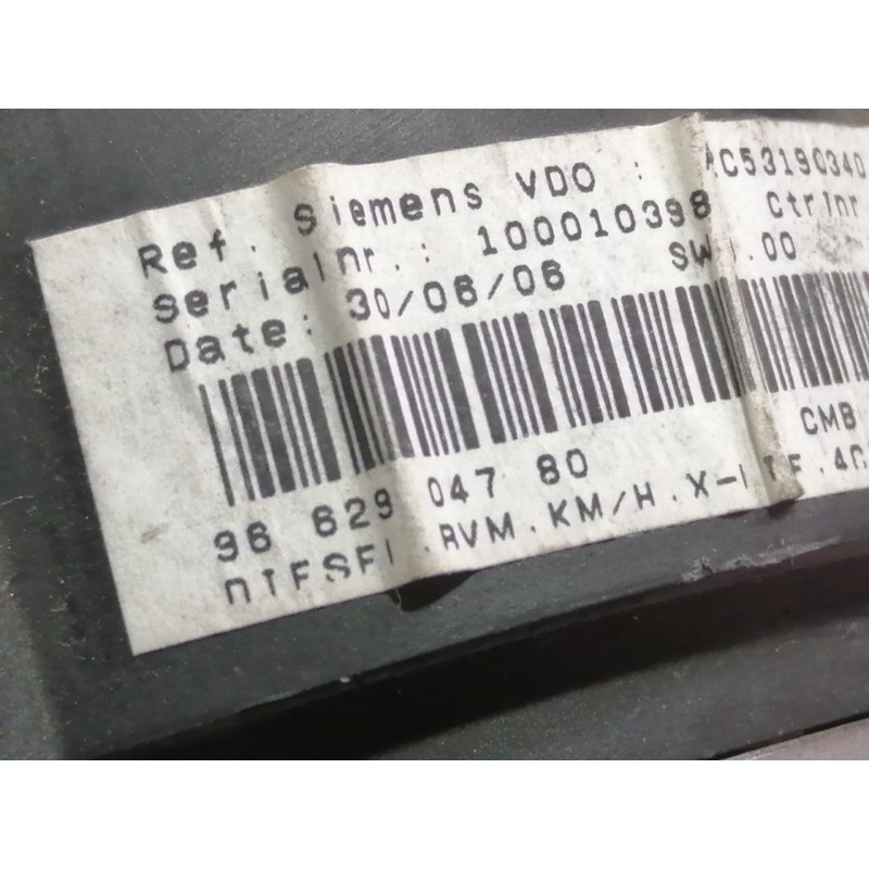 Recambio de cuadro instrumentos para peugeot 207 x-line referencia OEM IAM 9662904780  