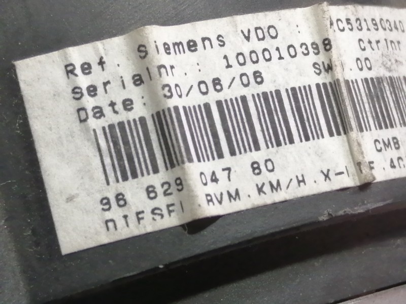 Recambio de cuadro instrumentos para peugeot 207 x-line referencia OEM IAM 9662904780  