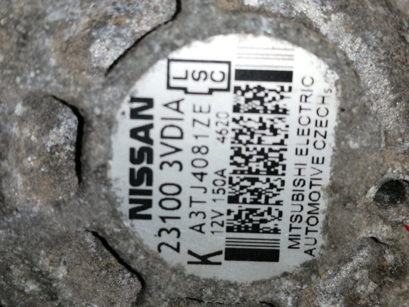 Recambio de alternador para nissan juke (f15) tekna premium referencia OEM IAM 231003VDIA  