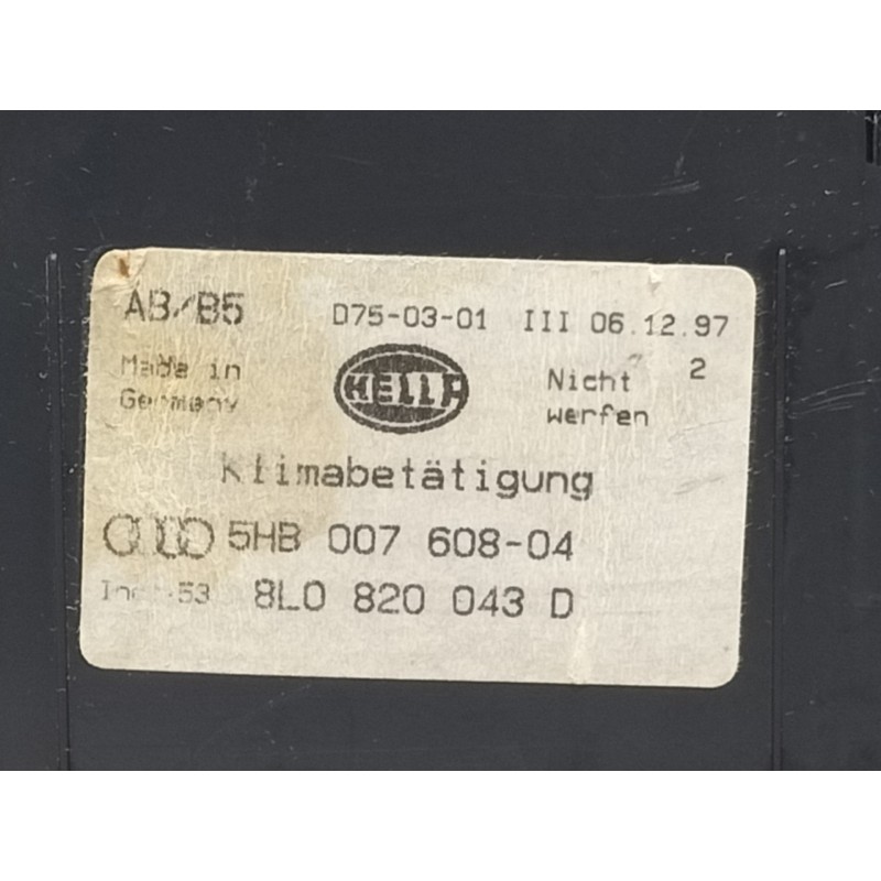 Recambio de mando calefaccion / aire acondicionado para audi a3 (8l) 1.9 tdi ambiente referencia OEM IAM 5HB00760804  