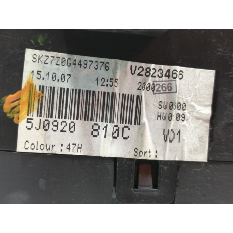 Recambio de cuadro instrumentos para skoda fabia (5j2 ) spirit referencia OEM IAM 5J0920810C  