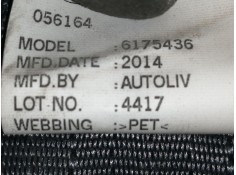 Recambio de cinturon seguridad trasero derecho para nissan juke (f15) tekna premium referencia OEM IAM 619870600D   2