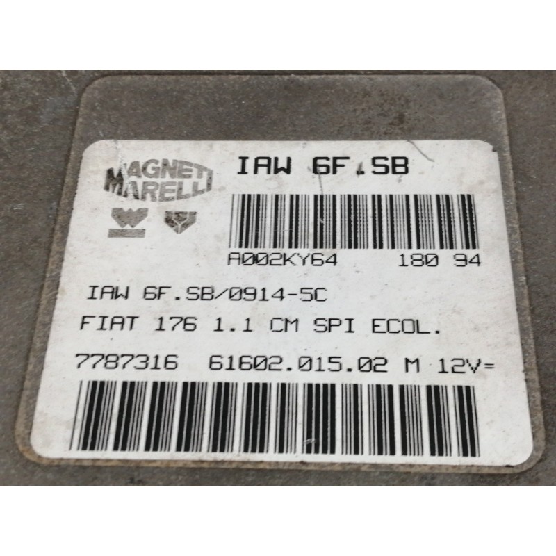 Recambio de centralita motor uce para fiat punto berl. (176) 55 s referencia OEM IAM IAW6FSB  