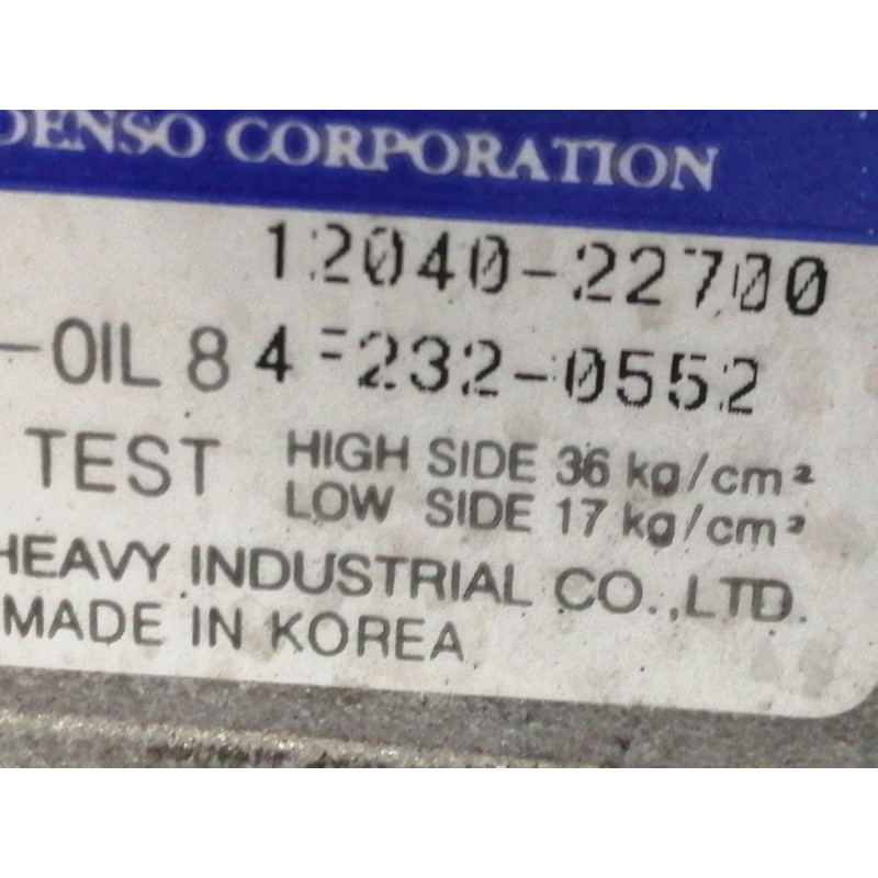 Recambio de compresor aire acondicionado para kia cerato 1.6 lx berlina (4-ptas.) referencia OEM IAM 1204022700  