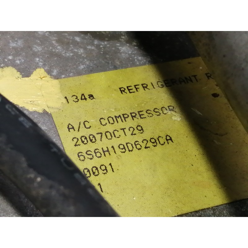Recambio de compresor aire acondicionado para ford fiesta (cbk) ghia referencia OEM IAM 6S6H19D629CA  
