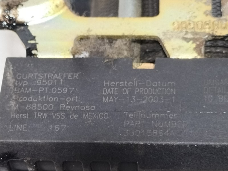 Recambio de cinturon seguridad delantero derecho para mercedes-benz clase m (w163) 270 cdi (163.113) referencia OEM IAM   5 PUER