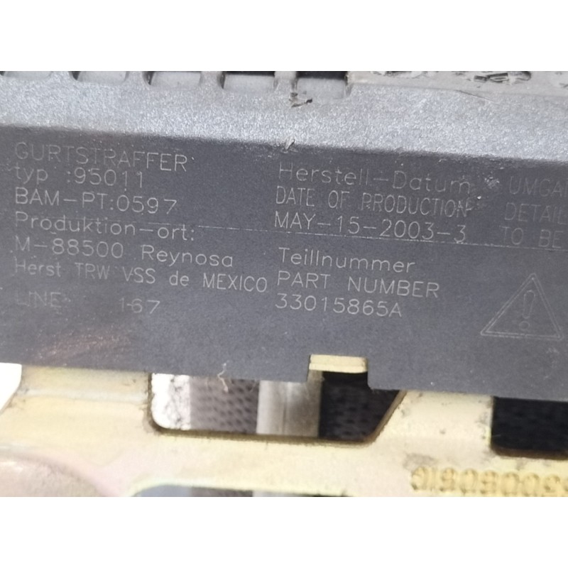 Recambio de cinturon seguridad delantero izquierdo para mercedes-benz clase m (w163) 270 cdi (163.113) referencia OEM IAM   5 PU