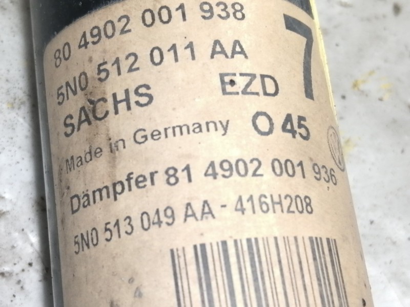 Recambio de amortiguador trasero derecho para volkswagen tiguan (5n1) country referencia OEM IAM 5N0512011AA 804902001938 / 8149