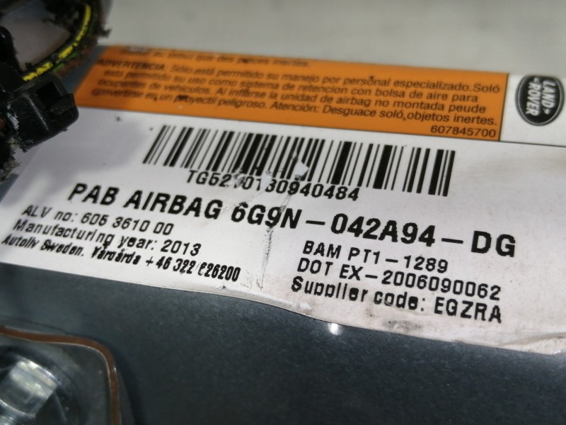 Recambio de airbag delantero derecho para land rover freelander (lr2) td4 xs referencia OEM IAM 609088700  