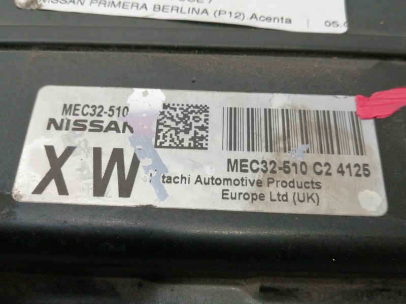 Recambio de centralita motor uce para nissan primera berlina (p12) acenta referencia OEM IAM MEC32510  