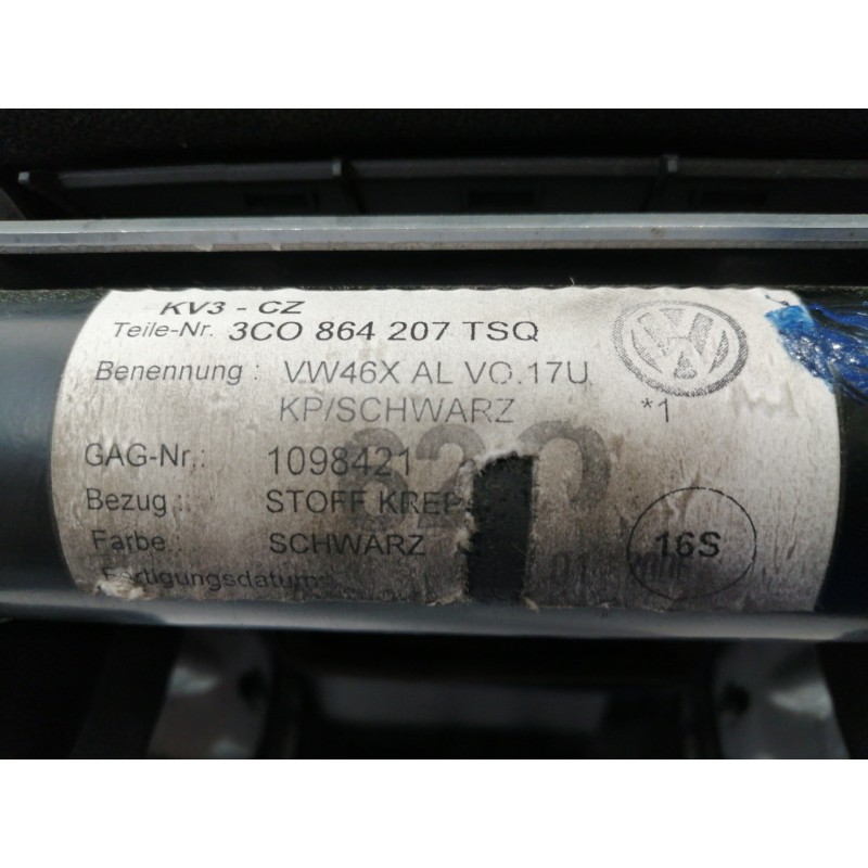 Recambio de apoyabrazos central para volkswagen passat berlina (3c2) advance 4motion referencia OEM IAM 3C0864207TSQ  