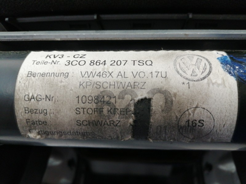 Recambio de apoyabrazos central para volkswagen passat berlina (3c2) advance 4motion referencia OEM IAM 3C0864207TSQ  