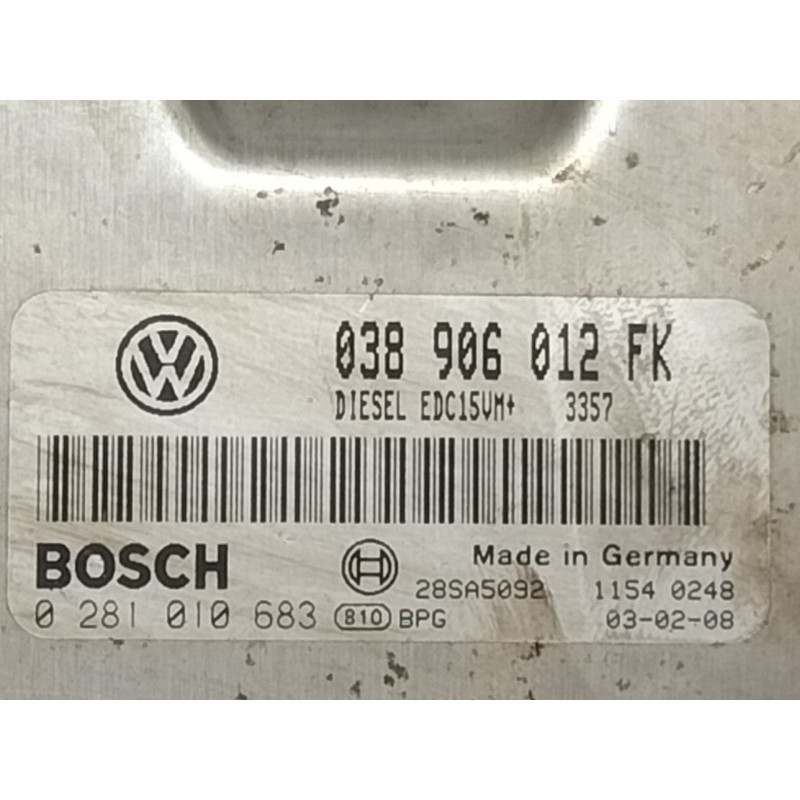 Recambio de centralita motor uce para seat leon (1m1) 1.9 tdi referencia OEM IAM 038906012FK  