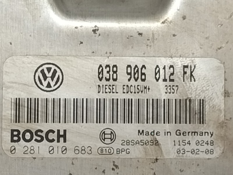 Recambio de centralita motor uce para seat leon (1m1) 1.9 tdi referencia OEM IAM 038906012FK  