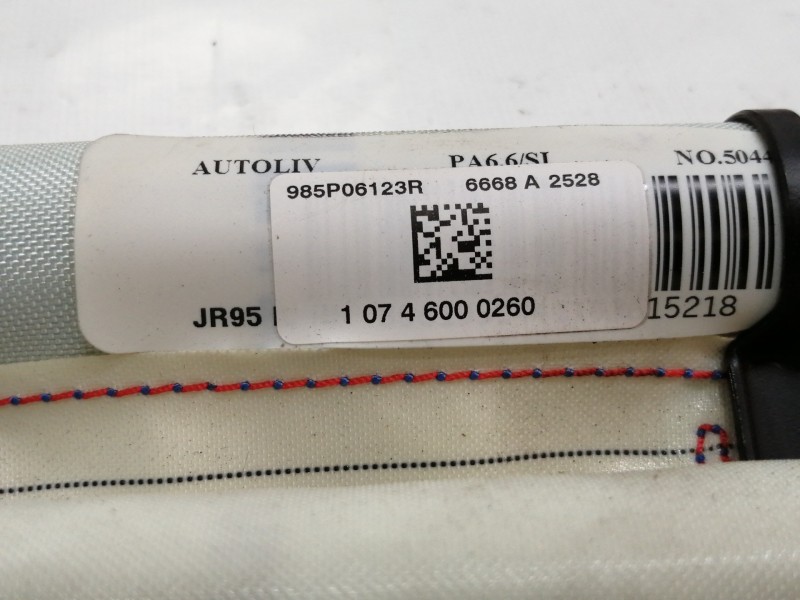 Recambio de airbag cortina delantero derecho para renault scenic iii dynamique referencia OEM IAM 985P06123R  