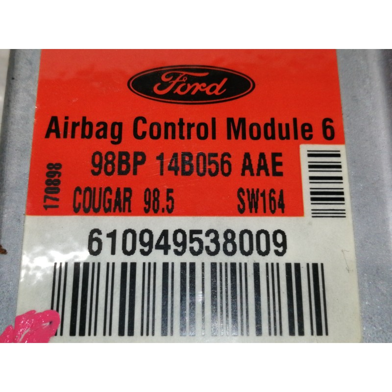 Recambio de centralita airbag para ford cougar (mc) 2.0 referencia OEM IAM 98BP14B056AAE  