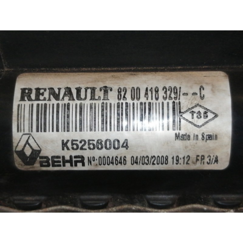 Recambio de radiador agua para renault kangoo (f/kc0) luxe privilege referencia OEM IAM 8200418329  
