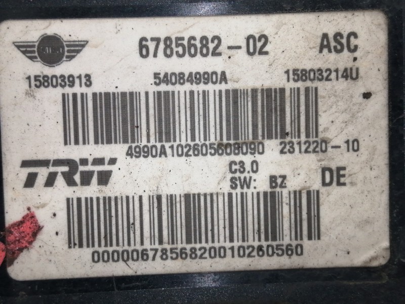 Recambio de abs para mini mini (r56) cooper referencia OEM IAM 678568202 15803913 54084990A / 1580321AU